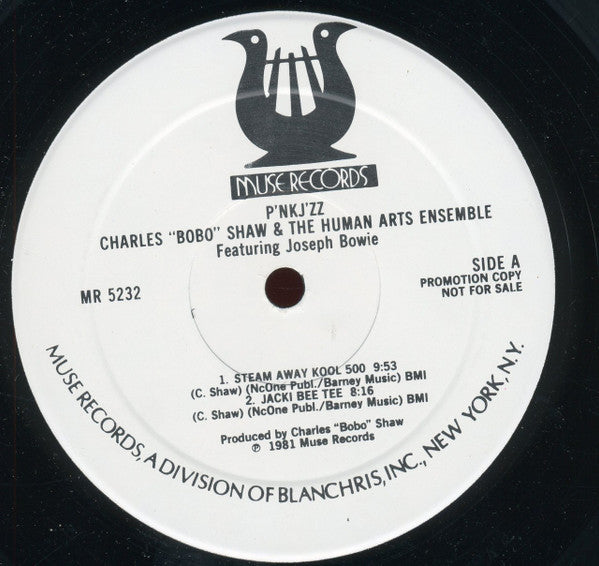 Charles Bobo Shaw & The Human Arts Ensemble Featuring Joseph Bowie : P'nk J'zz (LP, Album, Promo, RE)