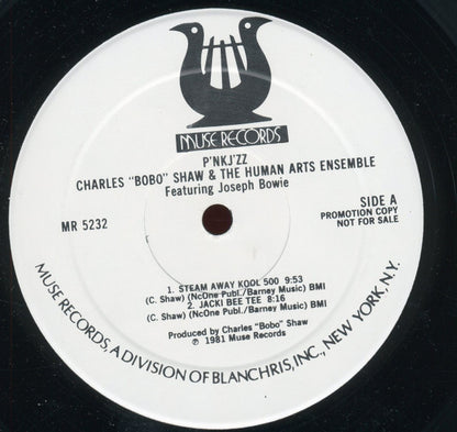 Charles Bobo Shaw & The Human Arts Ensemble Featuring Joseph Bowie : P'nk J'zz (LP, Album, Promo, RE)