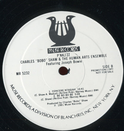Charles Bobo Shaw & The Human Arts Ensemble Featuring Joseph Bowie : P'nk J'zz (LP, Album, Promo, RE)