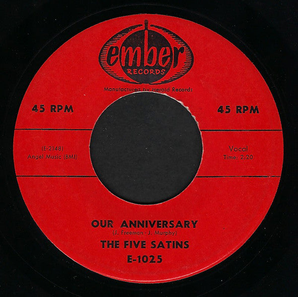 The Five Satins : Our Anniversary / Pretty Baby (7")
