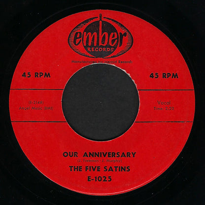 The Five Satins : Our Anniversary / Pretty Baby (7")