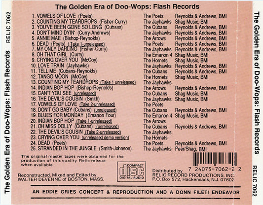 Various : The Golden Era Of Doowops: The Groups Of Flash Records (CD, Comp)