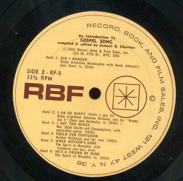 Various : An Introduction To Gospel Song (LP, Comp, Mono)