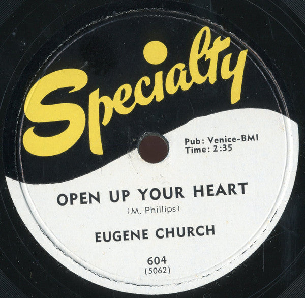 Eugene Church : Open Up Your Heart / How Long (Shellac, 10")