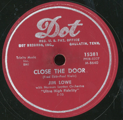 Jim Lowe (2) : Close The Door / Nuevo Laredo (Shellac, 10")