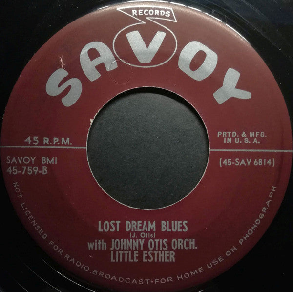 Esther Phillips And Mel Walker With Johnny Otis And His Orchestra : Deceivin' Blues / Lost Dream Blues (7", Mono)