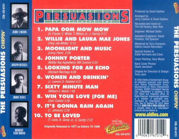 The Persuasions : Chirpin' (CD, Album, RE)