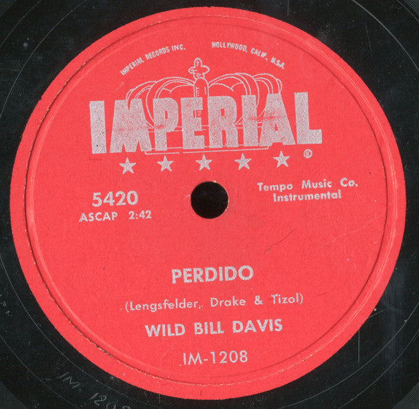 Wild Bill Davis : Crosstown / Perdido (Shellac, 10")