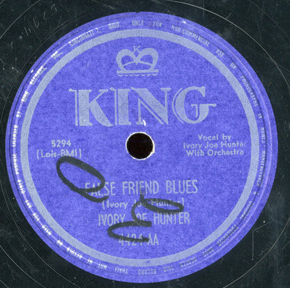 Ivory Joe Hunter : Send Me Pretty Mama / False Friend Blues (Shellac, 10")
