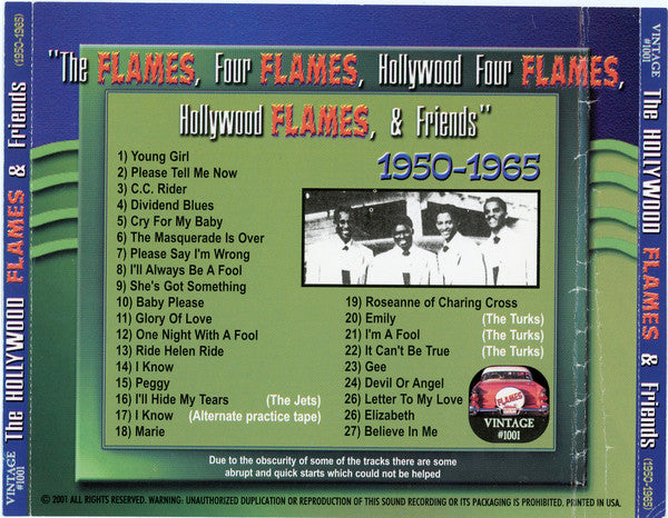 The Hollywood Flames : The Hollywood Flames & Friends 1950-1965 (CD, Comp)