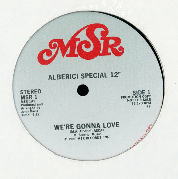 Alberici : We're Gonna Love / England's Children (12", Promo)
