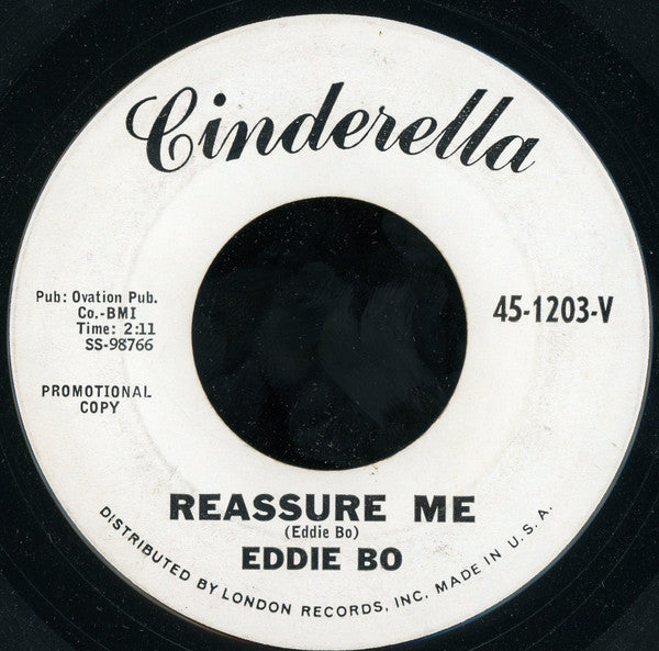 Eddie Bo : Shake, Rock And Soul / Reassure Me (7", Promo)